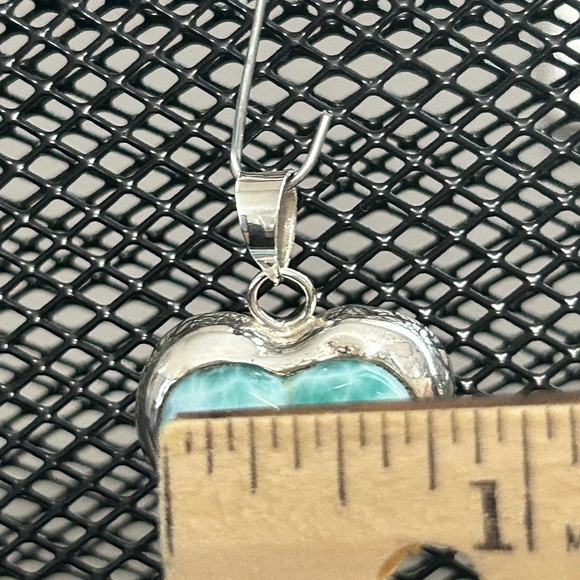 NEW Sterling Silver Larimar Heart - Picture 4 of 4
